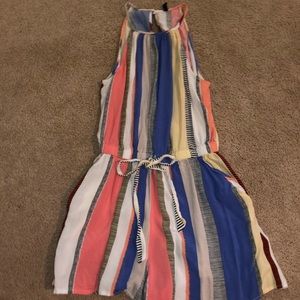 stripped cotton romper